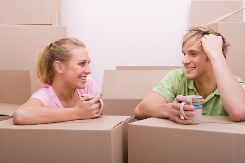 Driver and van preparing for a scheduled house move