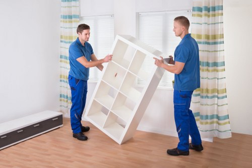Example move from a modern Bankside apartment with furniture and boxes