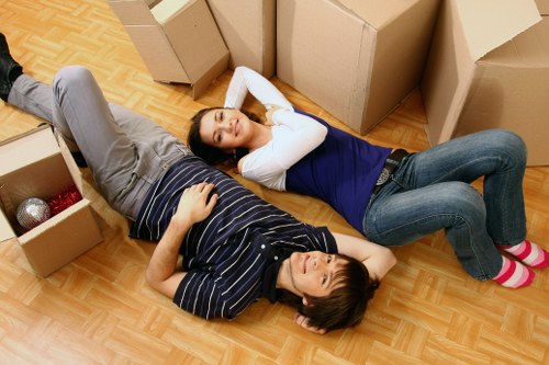 Packed moving van for a central London relocation