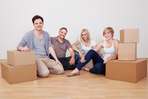 Careful packing materials used for fragile items during a Bankside move